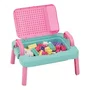 Mesinha Mercoblocks Charmosa 64 Peças Mercotoys Brinquedos 