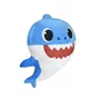Pelúcia Baby Shark 30cm Daddy Shark Azul com Sons Sunny