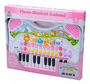 Piano Musical Infantil Animais Rosa Braskit