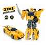 Robô T Car Transformável C/ Som e Luz Braskit 