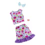 Roupa Barbie Conjunto Saia e Blusa Estampados e Acessórios Mattel