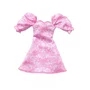 Roupa Barbie Vestido Branco e Rosa e Acessórios Mattel