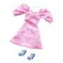 Roupa Barbie Vestido Branco e Rosa e Acessórios Mattel