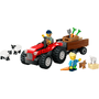 Trator Agrícola Vermelho com Reboque e Ovelhas Lego City