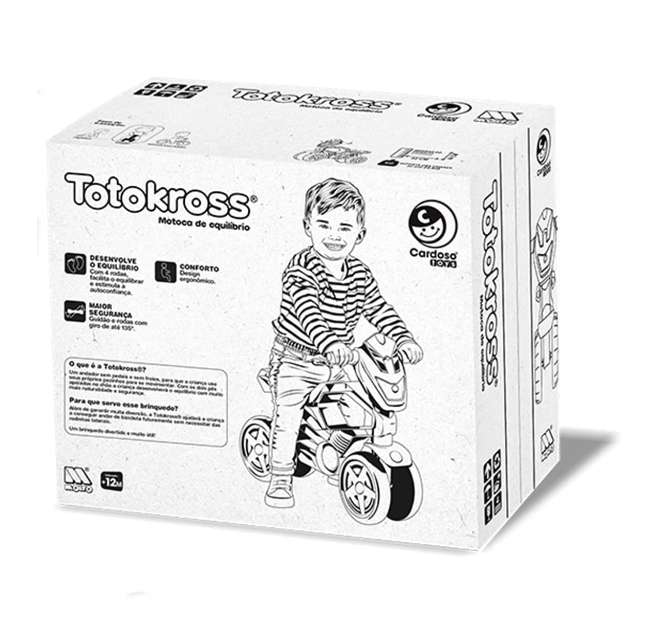 Bicicleta Equilíbrio Totoka Infantil Totocross Motoca Bike