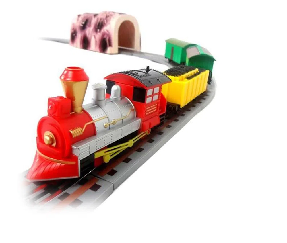 Trem Trenzinho Locomotiva De Brinquedo Com Pista Presente