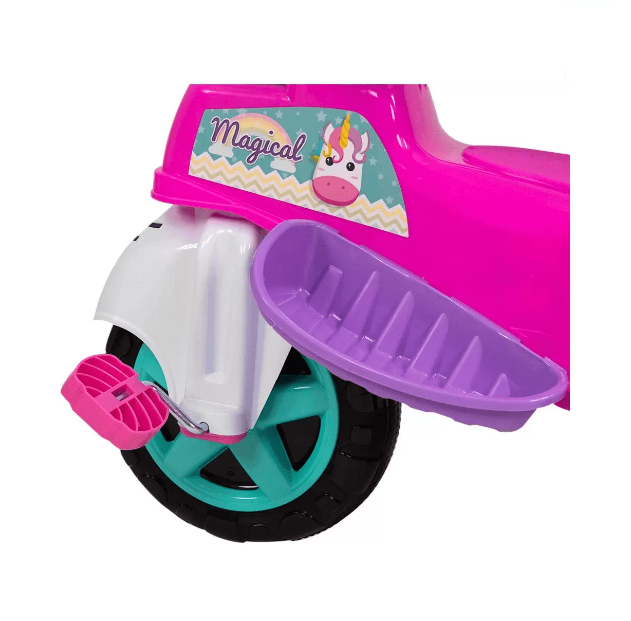 Triciclo infantil baby city menina magical rosa com lilás 3150 maral