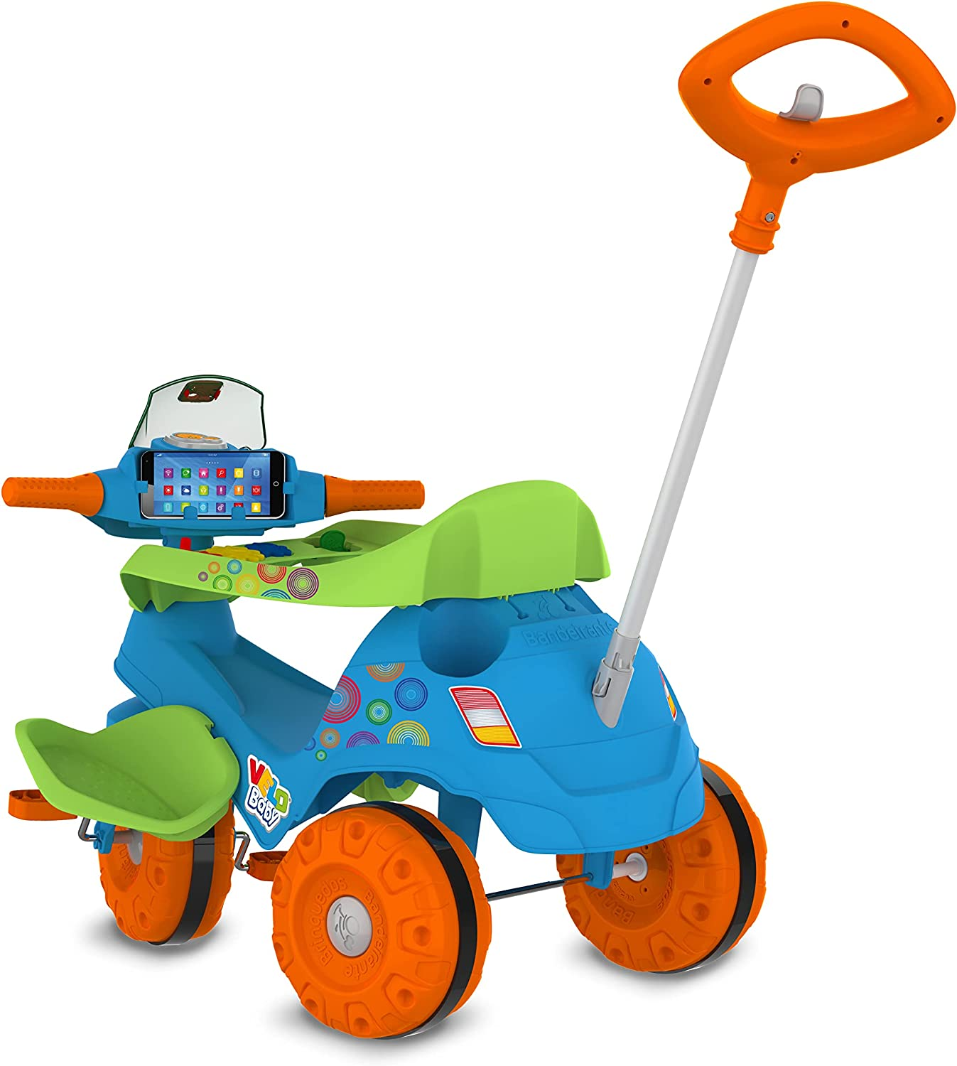 Triciclo Infantil Bandeirantes Velobaby Pedal Azul 206 no Shoptime