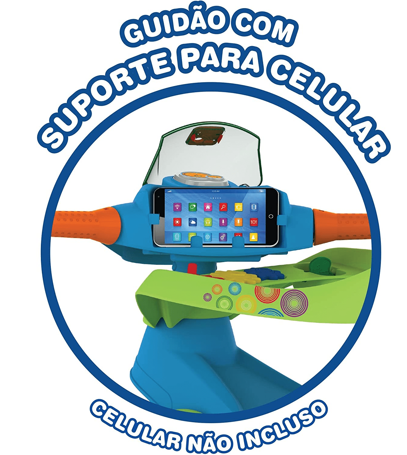 Triciclo Infantil Mototico - Passeio e Pedal Azul - Bandeirante