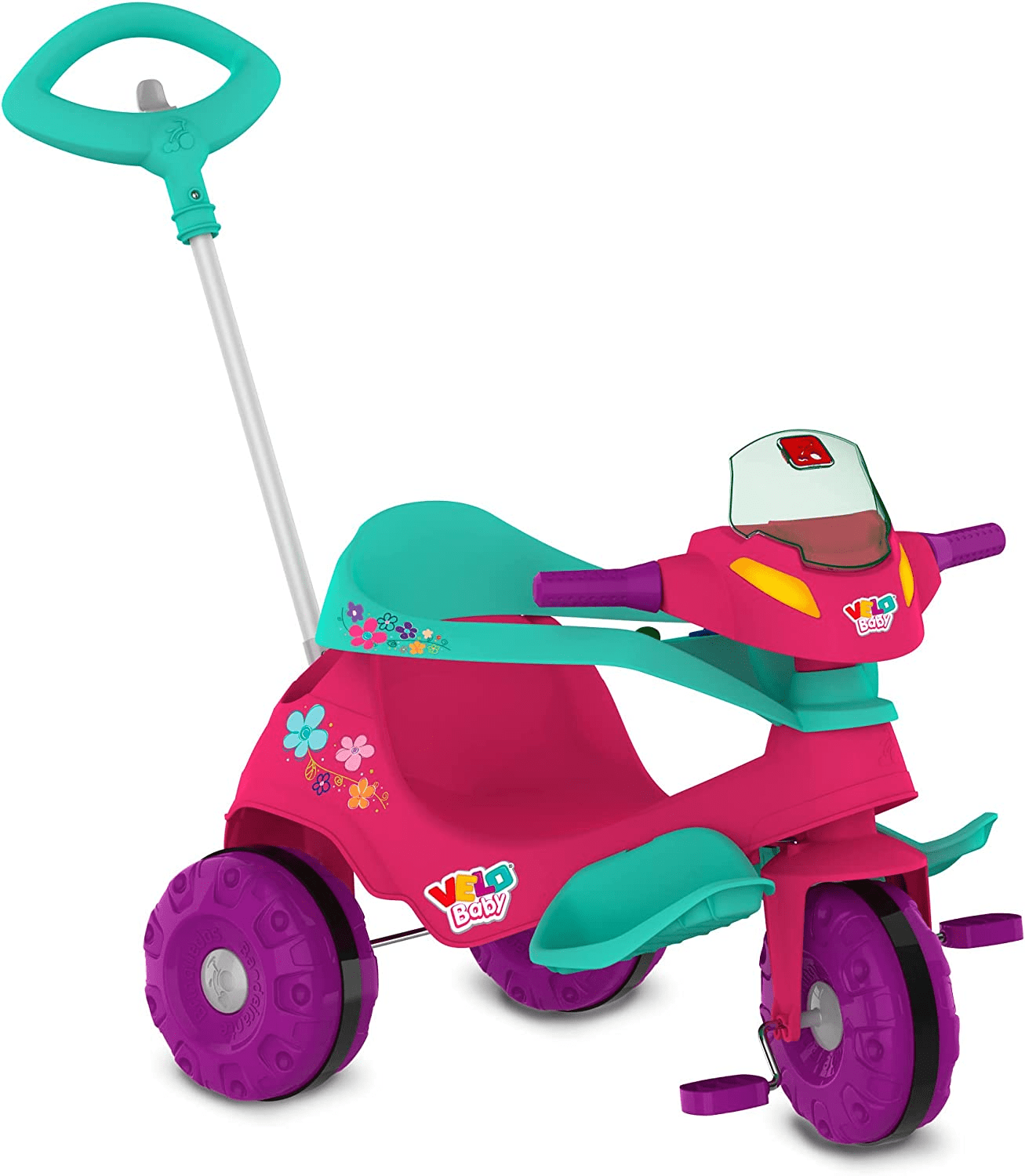 Motoca Velotrol Infantil Tico Tico Meninas Rosa Pink Nathor