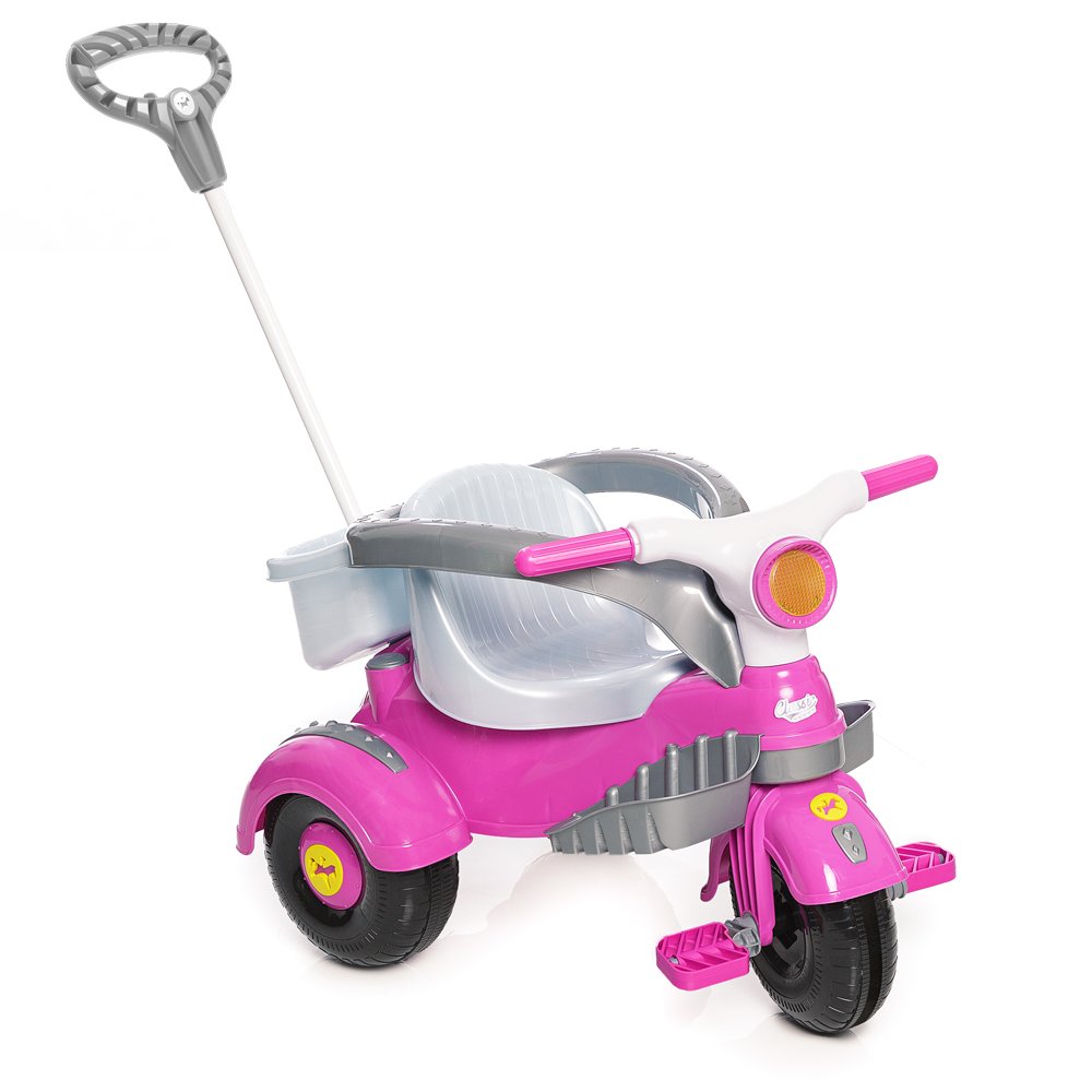 Triciclo Infantil Bandeirante Mototico - Com Empurrador Rosa