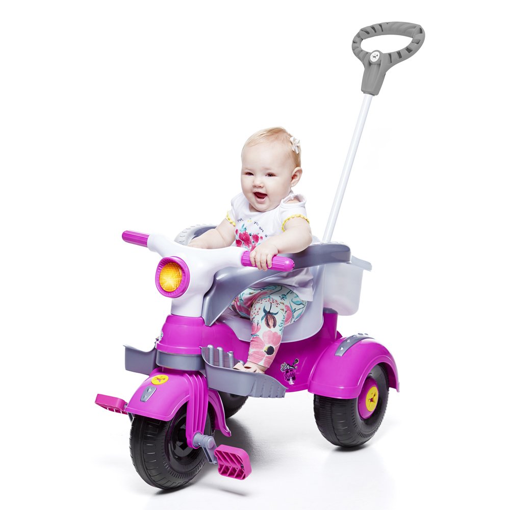 Motoca Triciclo Borboleta Infantil com Luz Tico Tico Brinquedo