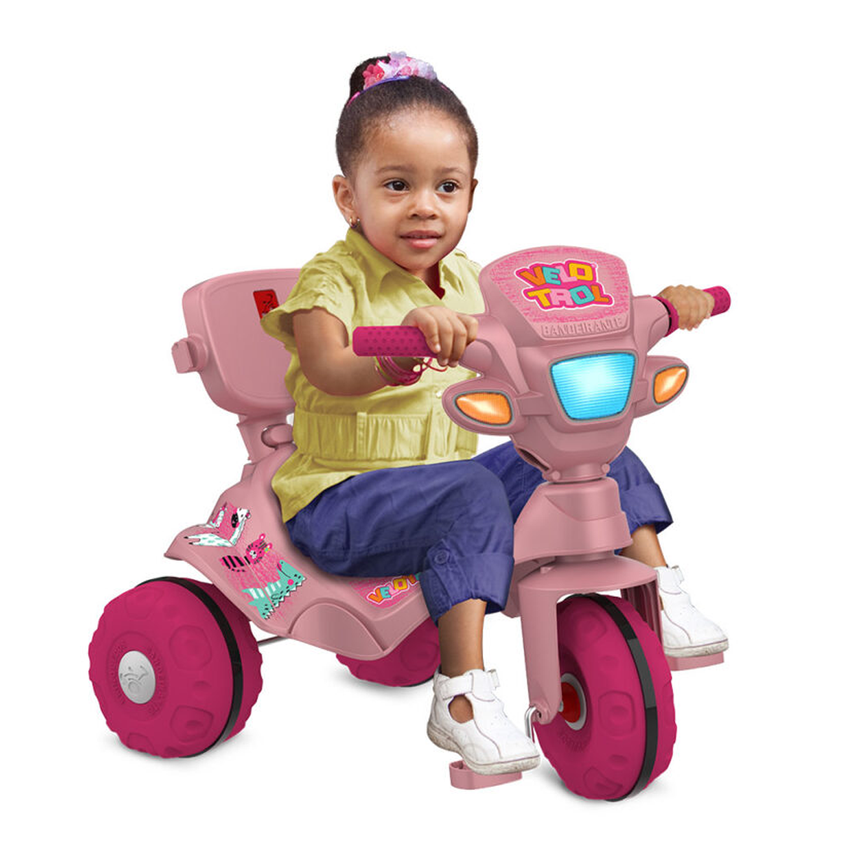 Triciclo Infantil Bandeirante Mototico Função Passeio Rosa