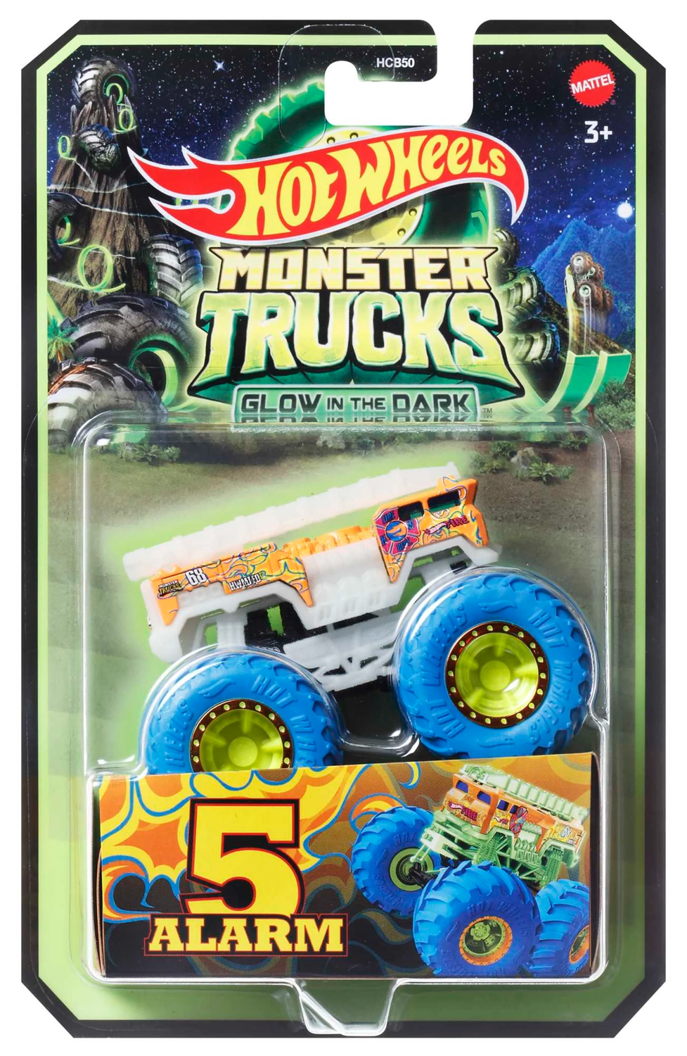 Hot Wheels Monster Trucks Rosa Brilha no Escuro - Mattel