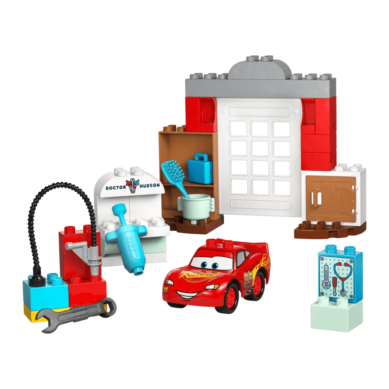 Visita do McQueen a Garagem do Doc Lego Duplo Visita do McQueen a Garagem do Doc Lego Duplo